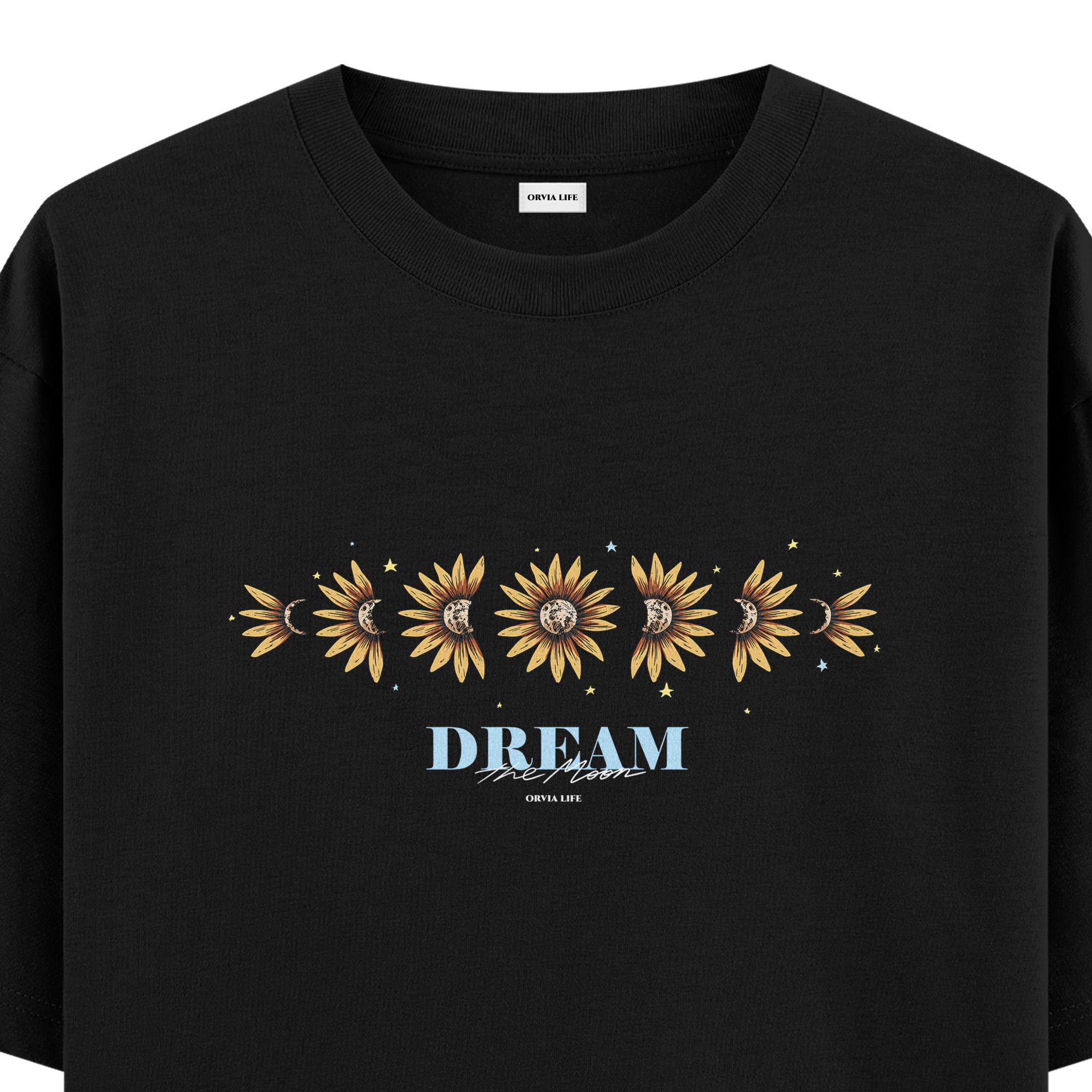 Dream%20The%20Moon%20%20-%20Oversize%20T-shirt%20Siyah