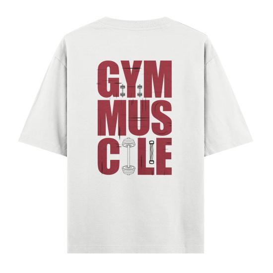 GYM Muscle Oversize T-shirt Beyaz