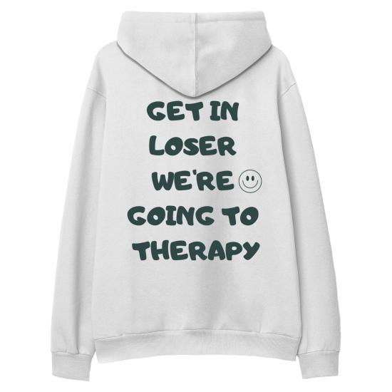 Therapy Hoodie Sweatshirt Beyaz