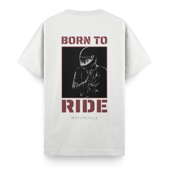 Born To Ride Regular T-shirt Beyaz