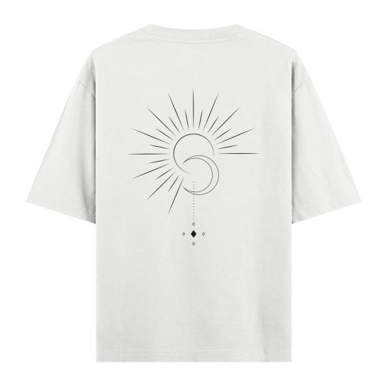 Yin Yang Oversize T-shirt Beyaz