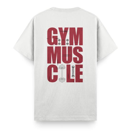 GYM Muscle Regular T-shirt Beyaz