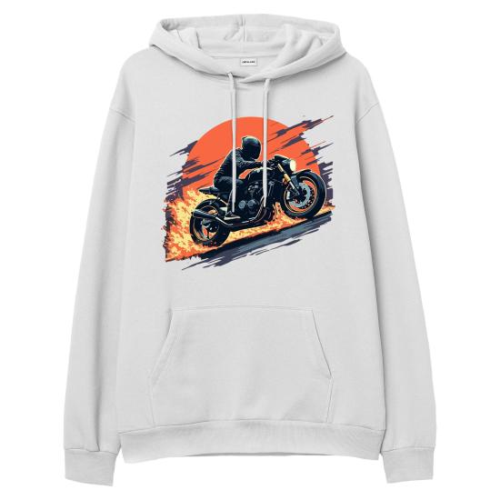 Black Riders Hoodie Sweatshirt Beyaz