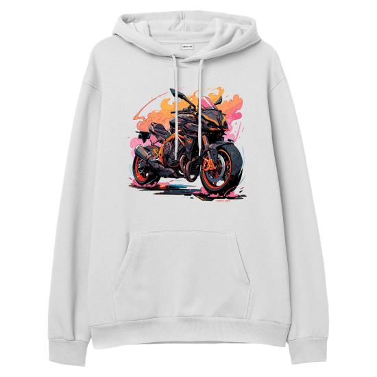 Naked Hoodie Sweatshirt Beyaz