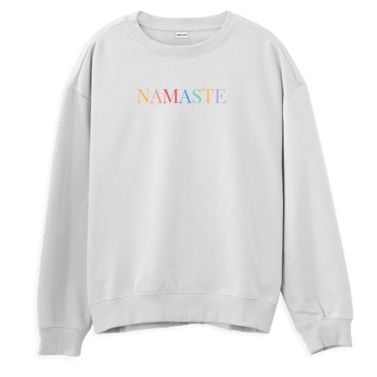 Namaste Regular Sweatshirt Beyaz