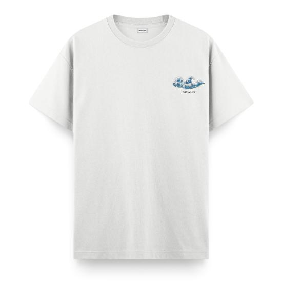 Wave Regular T-shirt Beyaz