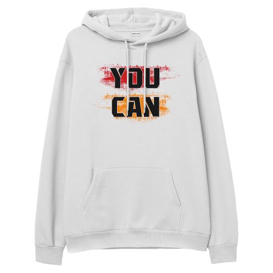 You Can  Hoodie Sweatshirt Beyaz