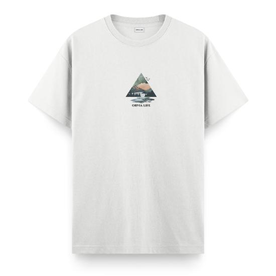 Mountain Regular T-shirt Beyaz