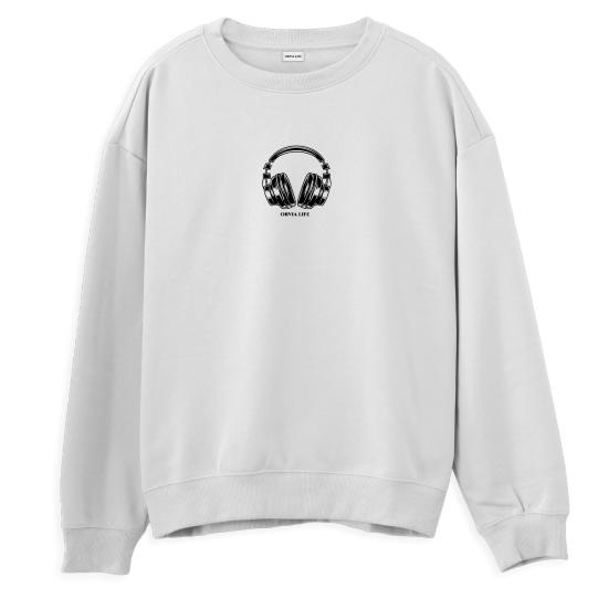 Headset Regular Sweatshirt Beyaz