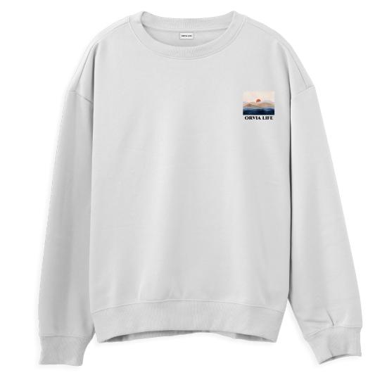 Sunset Regular Sweatshirt Beyaz