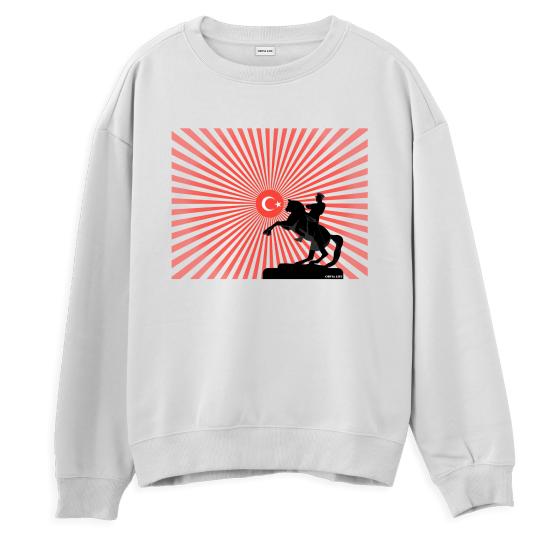 ULU ÖNDER  Regular Sweatshirt Beyaz