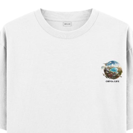 Travel Oversize T-shirt Beyaz