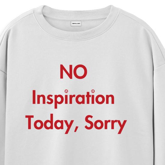 Sorry Regular Sweatshirt Beyaz