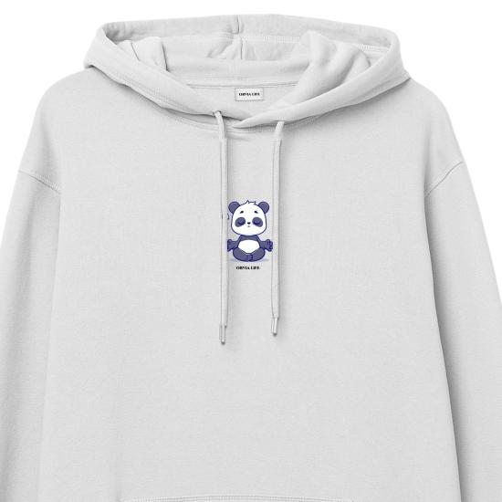 Meditation Hoodie Sweatshirt Beyaz