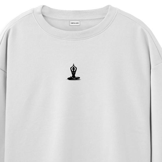 Sukhasana Regular Sweatshirt Beyaz