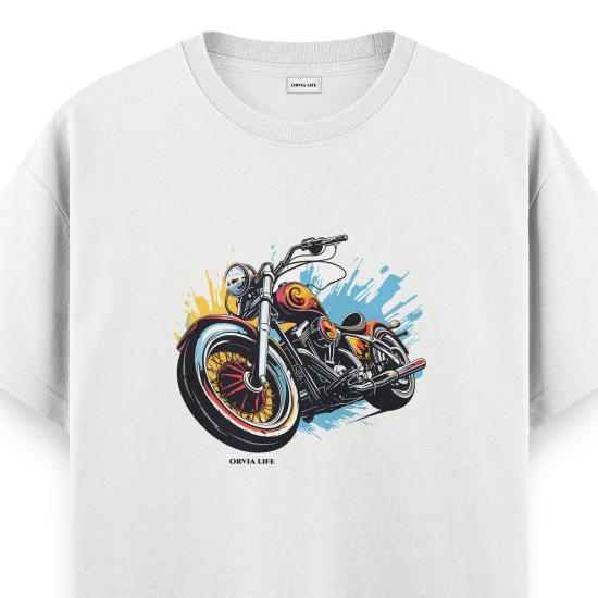 Bike Regular T-shirt Beyaz