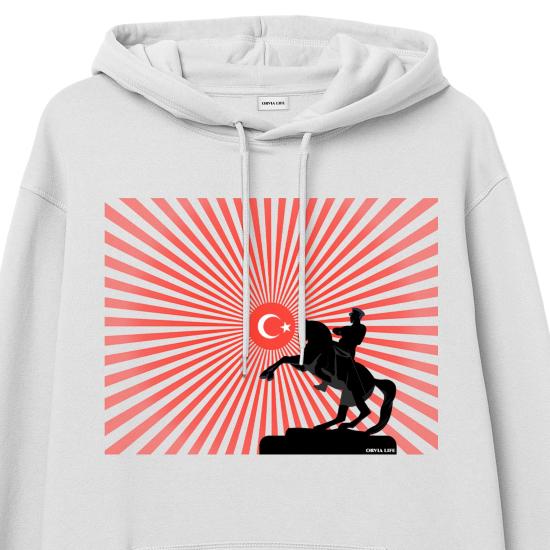 ULU ÖNDER Hoodie Sweatshirt Beyaz