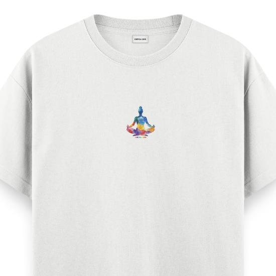 Meditation Chakra Regular T-shirt Beyaz