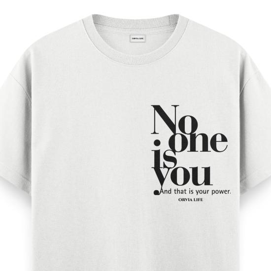 No One Is You  Regular T-shirt Beyaz