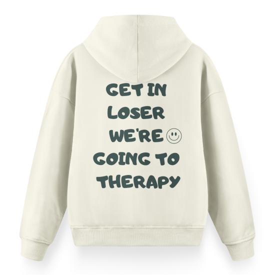 Therapy Ekru Oversize Hoodie Sweatshirt