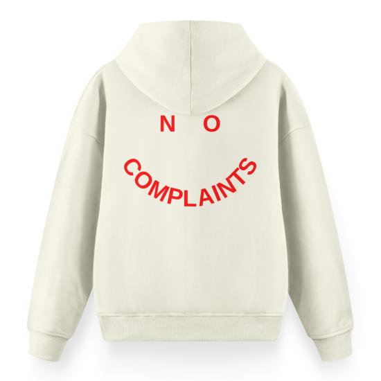 No Complaints Ekru Oversize Hoodie Sweatshirt