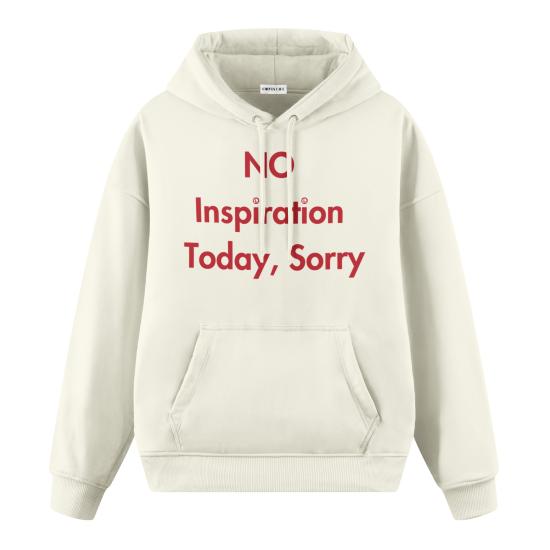 Sorry Ekru Oversize Hoodie Sweatshirt