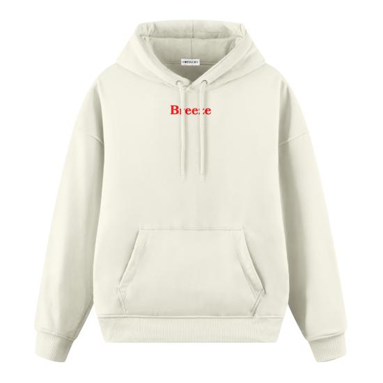 Breeze Ekru Oversize Hoodie Sweatshirt