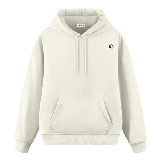 Danse Ekru Oversize Hoodie Sweatshirt