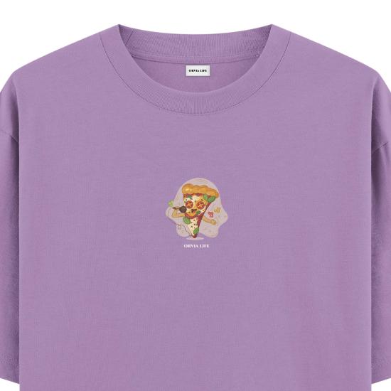 Karaoke Pizza Oversize T-shirt Mor