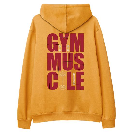 GYM Muscle Hoodie Sweatshirt Portakal