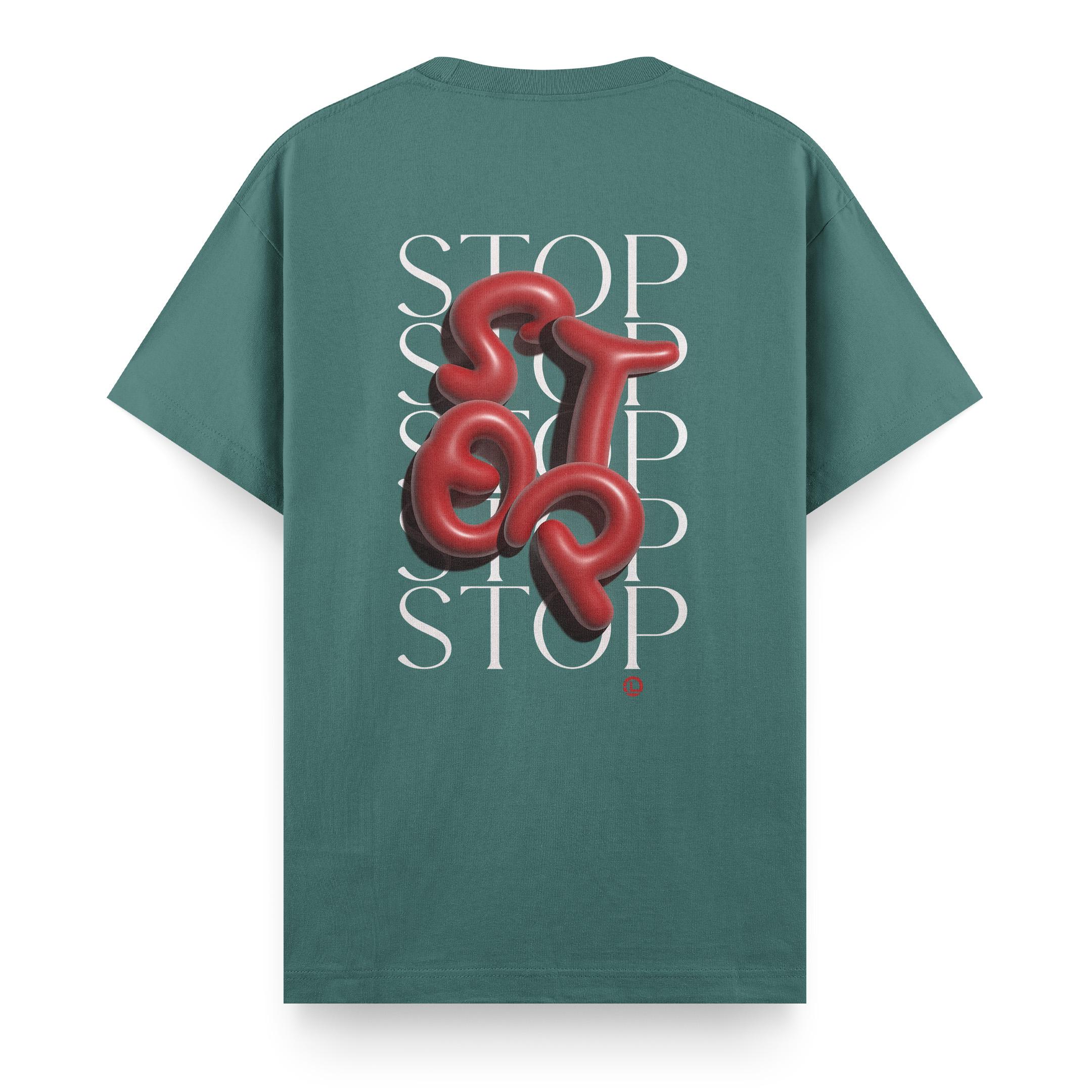 Stop%20-%20Regular%20T-shirt%20Yeşil