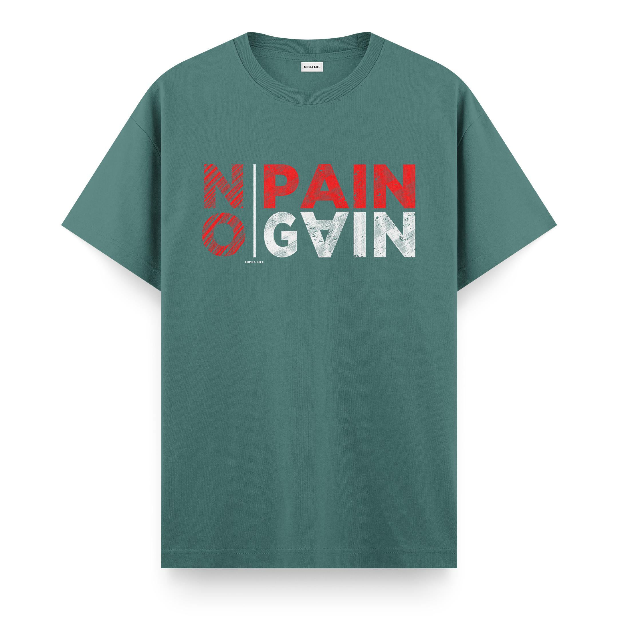 No%20Pain%20No%20Gain%20-%20Regular%20T-shirt%20Yeşil