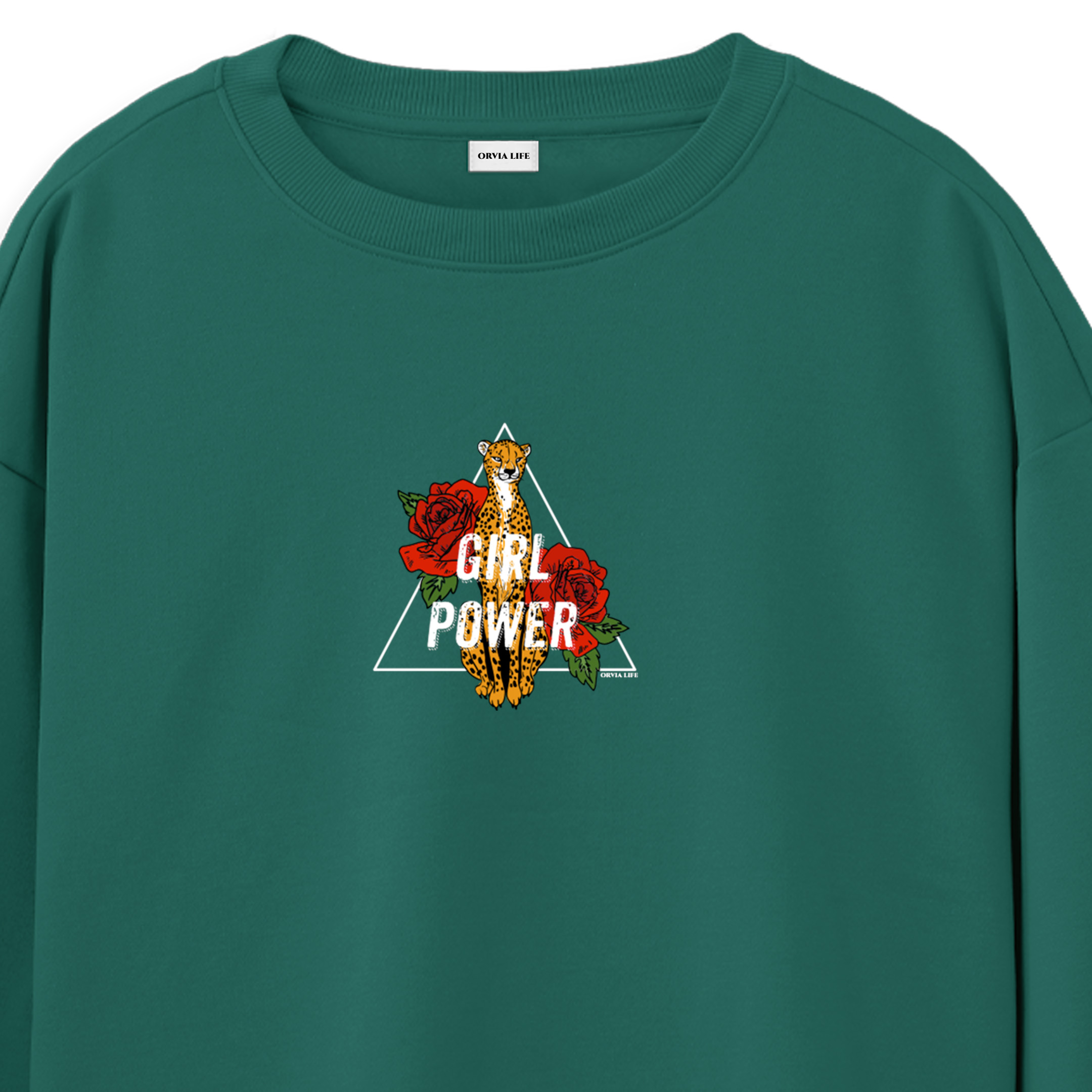 Girl%20Power%20%20-%20Regular%20Sweatshirt%20Yeşil