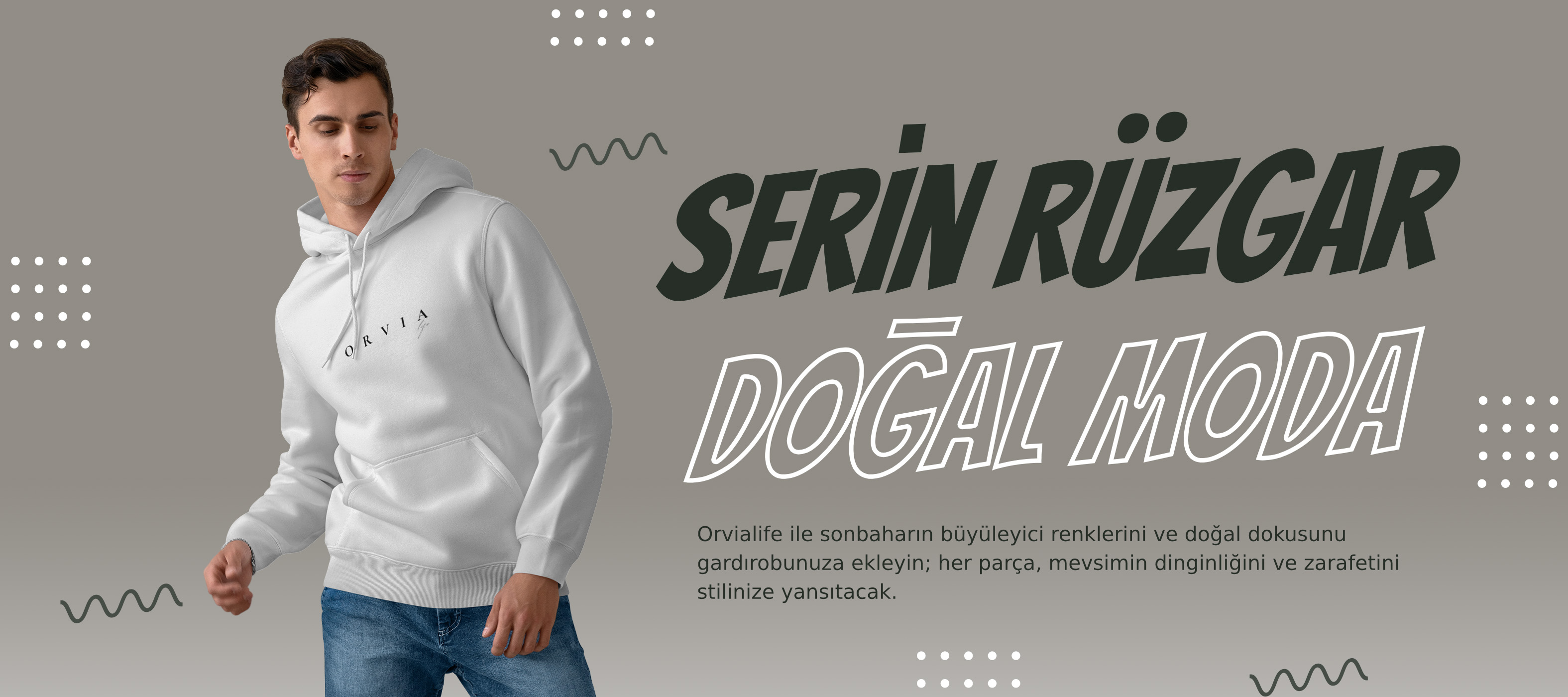 Serin Rüzgar Doğal Moda Orvialife Regular Hoodie