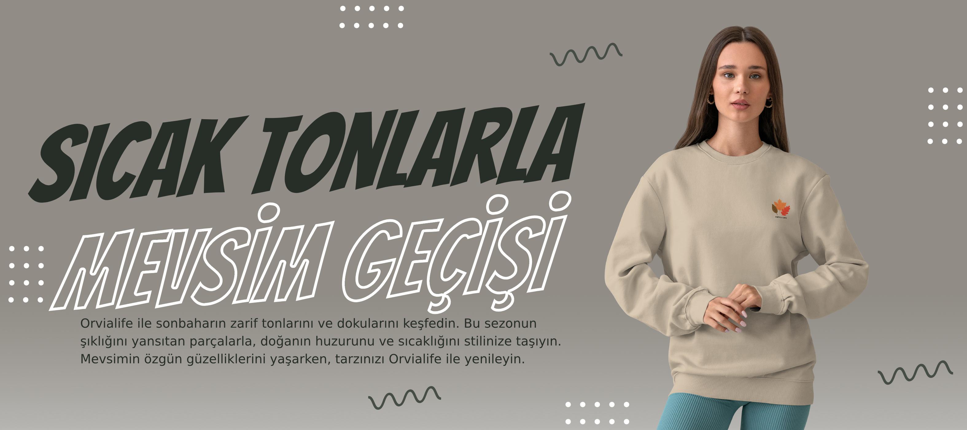 Sıcak Tonlarla Mevsim Geçişi Sonbahar Regular Hoodie