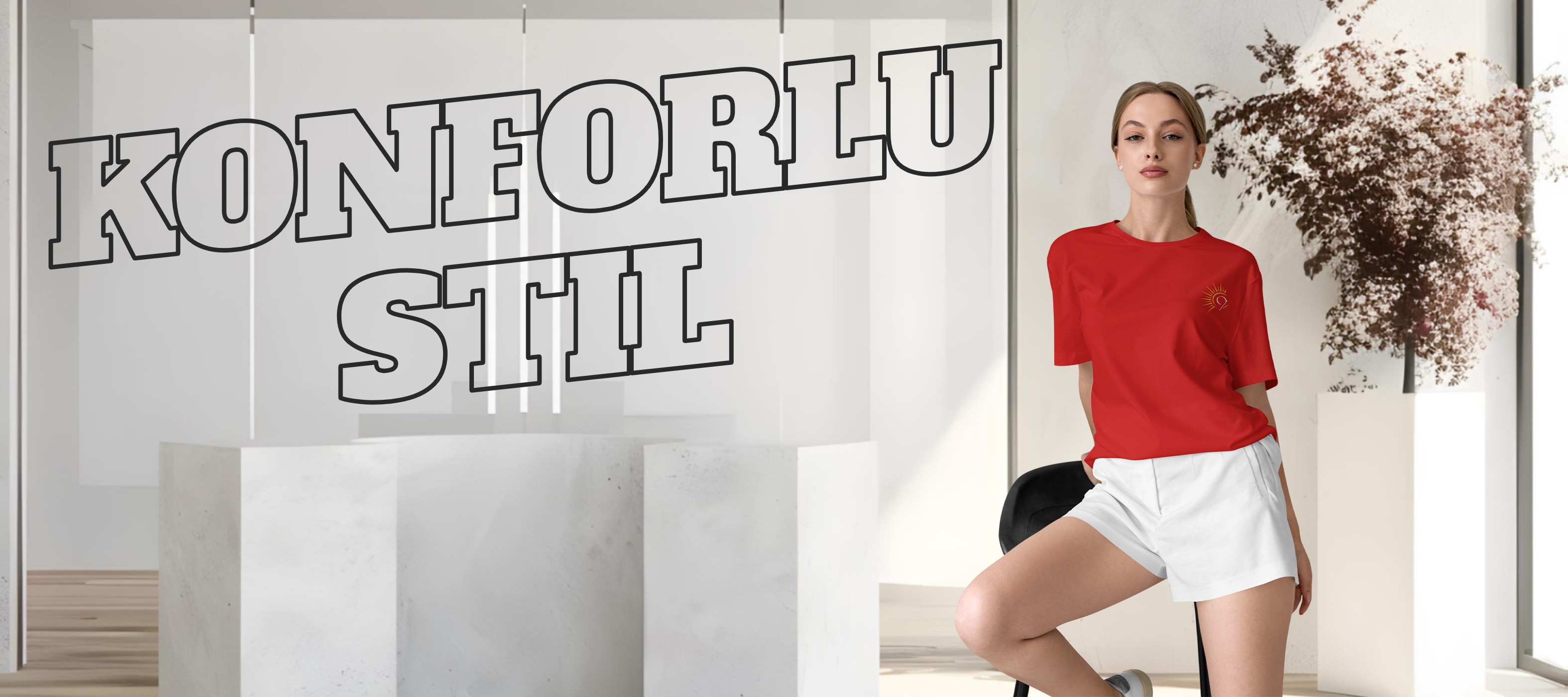 Konforlu Stil Güneş İcon Oversize Tişört